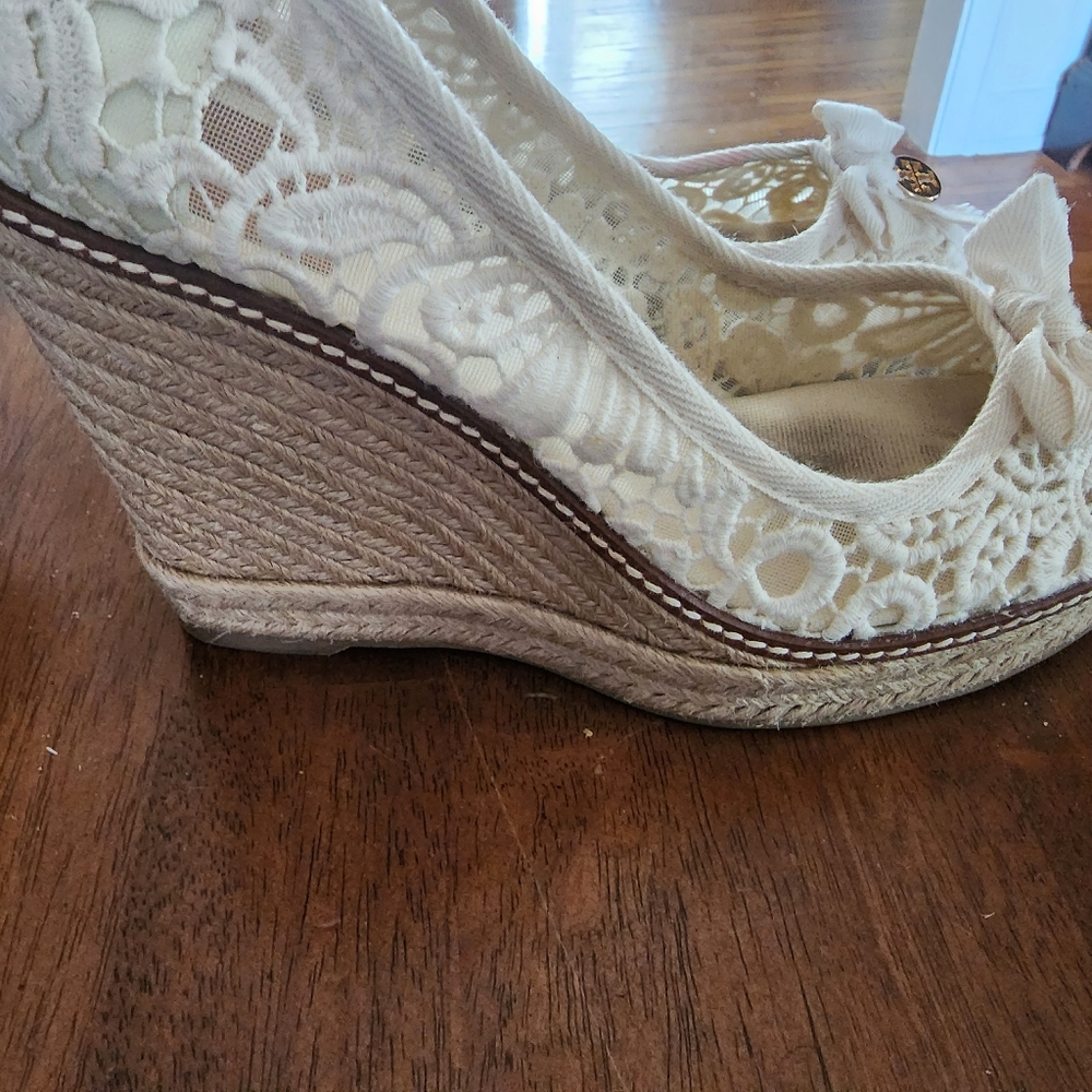 Tory Burch Jackie Lace Espradille Wedges